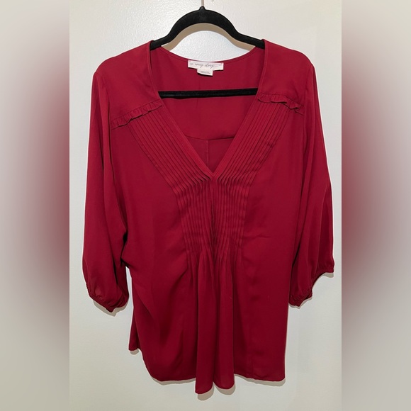 NWOT 1X Penningtons Red Blouse - Picture 5 of 9